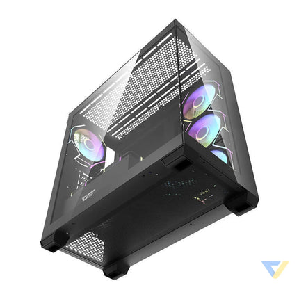 Darkflash DS900 computer case (black) + 7 ARGB fans With fan