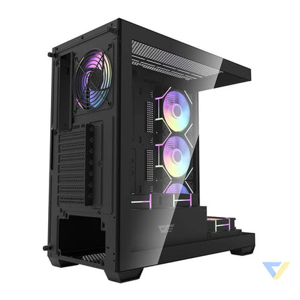 Darkflash DS900 computer case (black) + 7 ARGB fans With fan