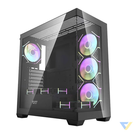 Darkflash DS900 computer case (black) + 7 ARGB fans With fan