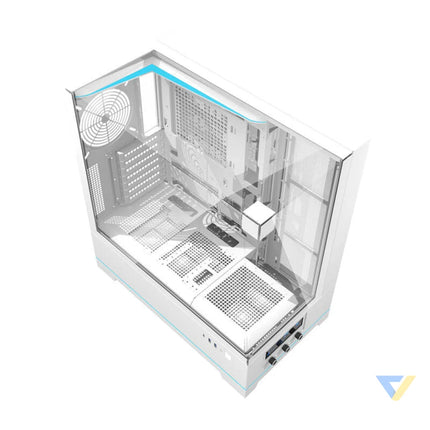 Darkflash DY450 computer case without fans (white) Without fan