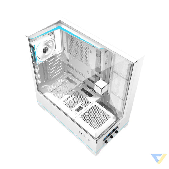 Darkflash DY450 PRO computer case (white) + 1 fan With fan