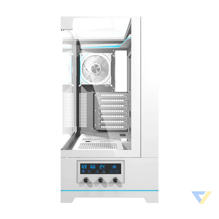 Darkflash DY450 PRO computer case (white) + 1 fan With fan