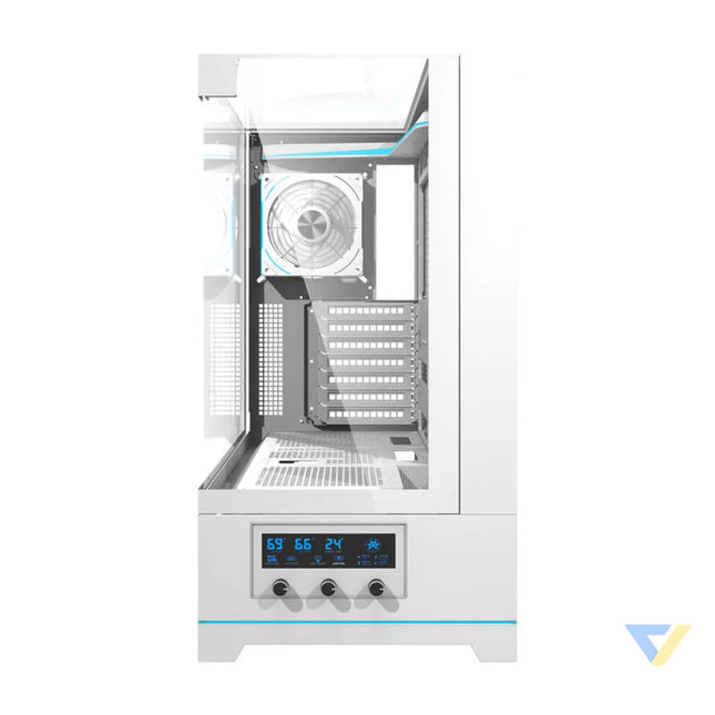 Darkflash DY450 PRO computer case (white) + 1 fan With fan