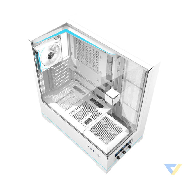 Darkflash DY450 PRO computer case (white) + 1 fan With fan