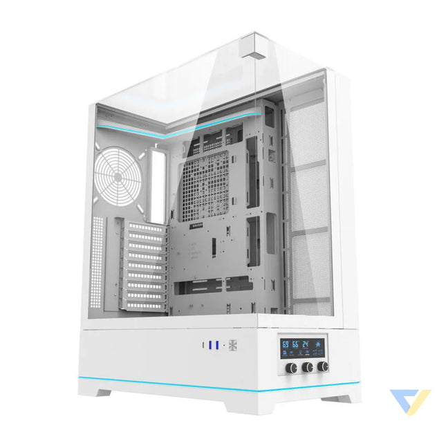 Darkflash DY450L computer case without fans (white) Without fan