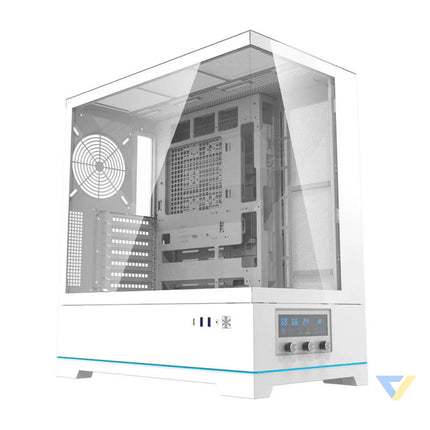 Darkflash DY451 computer case without fans (white) Without fan