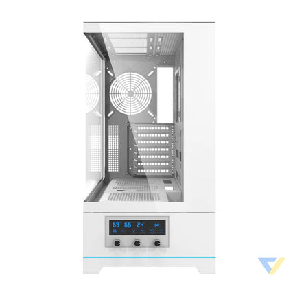 Darkflash DY451 computer case without fans (white) Without fan