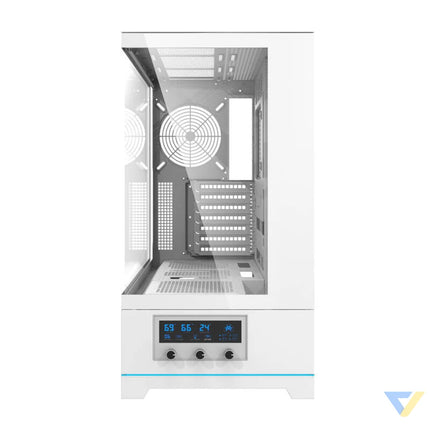 Darkflash DY451 computer case without fans (white) Without fan