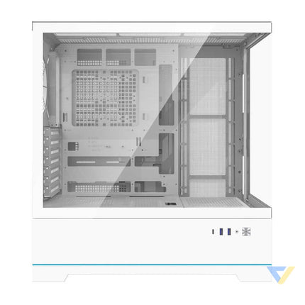 Darkflash DY451 computer case without fans (white) Without fan