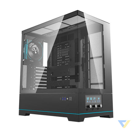 Darkflash DY451 PRO computer case (black) + 1 fan With fan