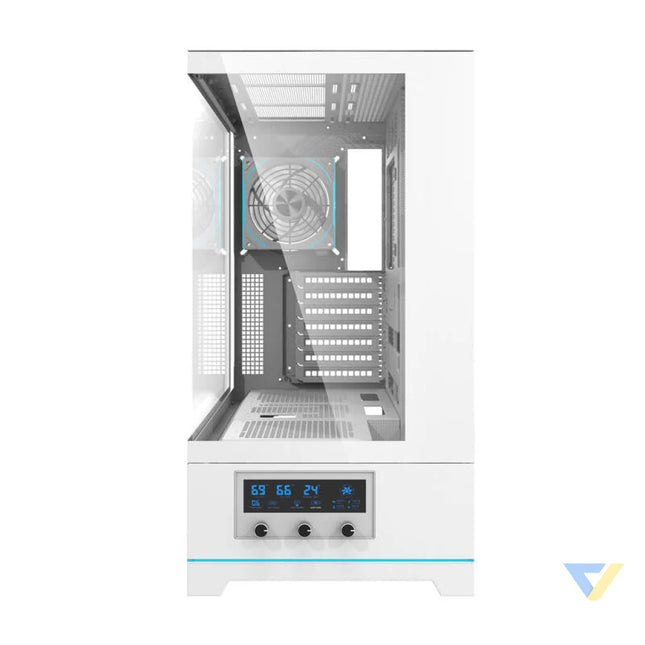 Darkflash DY451 PRO computer case (white) + 1 fan With fan