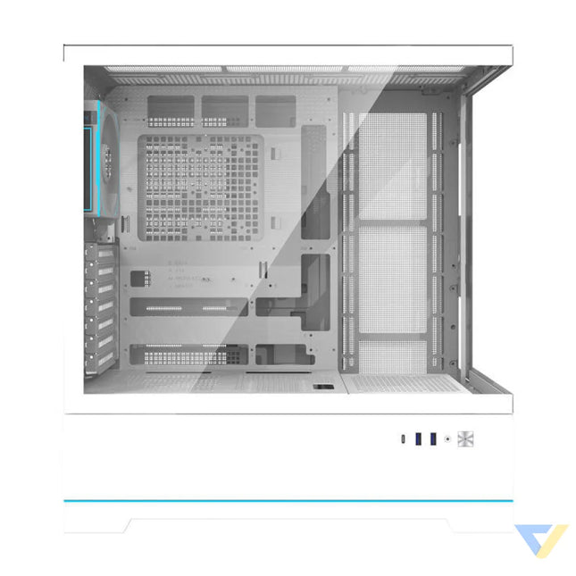 Darkflash DY451 PRO computer case (white) + 1 fan With fan