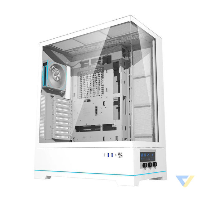 Darkflash DY451L PRO computer case (white) + 1 fan With fan