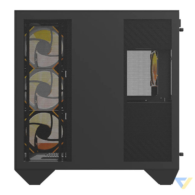 Darkflash DY470 computer case (black) + 4 fans + GPU bracket With fan