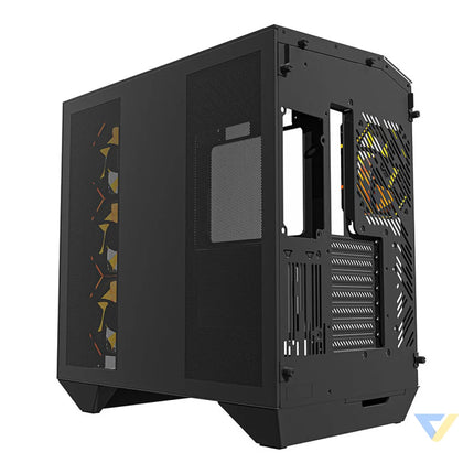 Darkflash DY470 computer case (black) + 4 fans + GPU bracket With fan