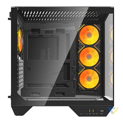 Darkflash DY470 computer case (black) + 4 fans + GPU bracket With fan
