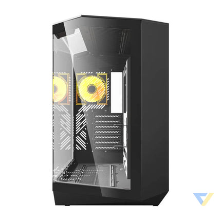 Darkflash DY470 computer case (black) + 4 fans With fan
