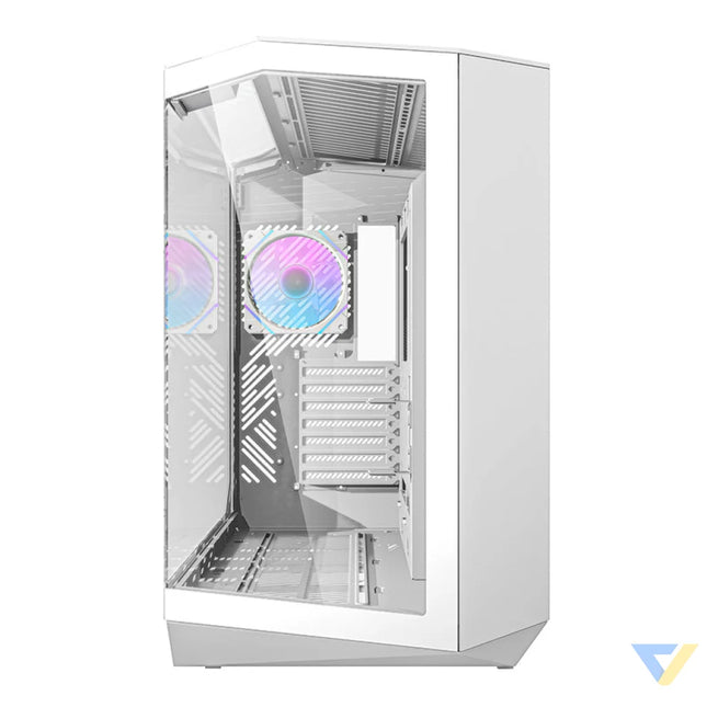 Darkflash DY470 computer case (white) + 4 fans + GPU bracket With fan