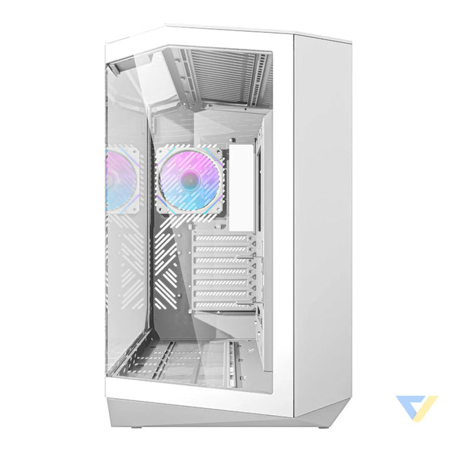 Darkflash DY470 computer case (white) + 4 fans + GPU bracket With fan
