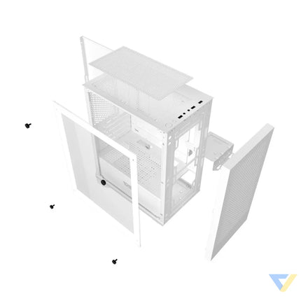 Darkflash M305 computer case without fans (White) Without fan