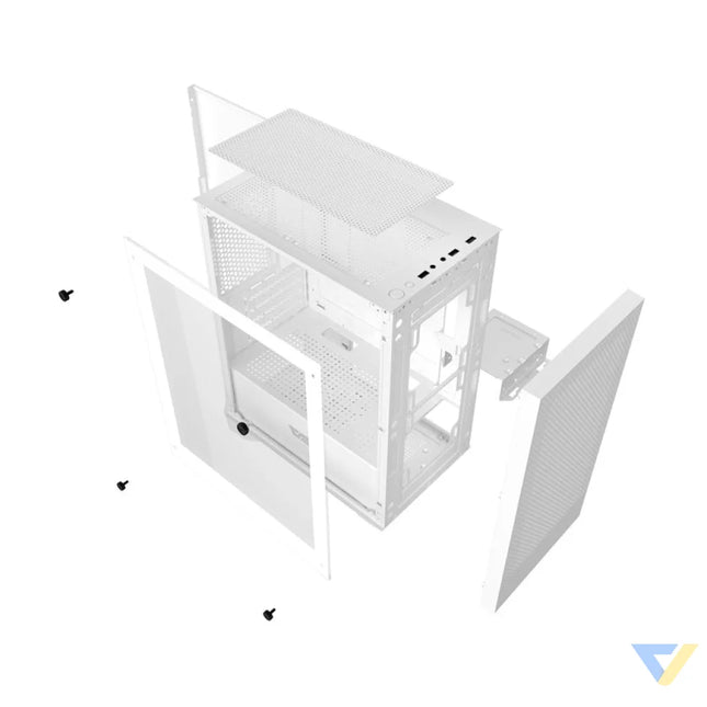 Darkflash M305 computer case without fans (White) Without fan