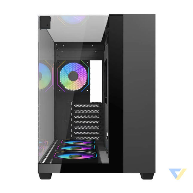 Darkflash TH285 computer case (black) + 4 fans With fan