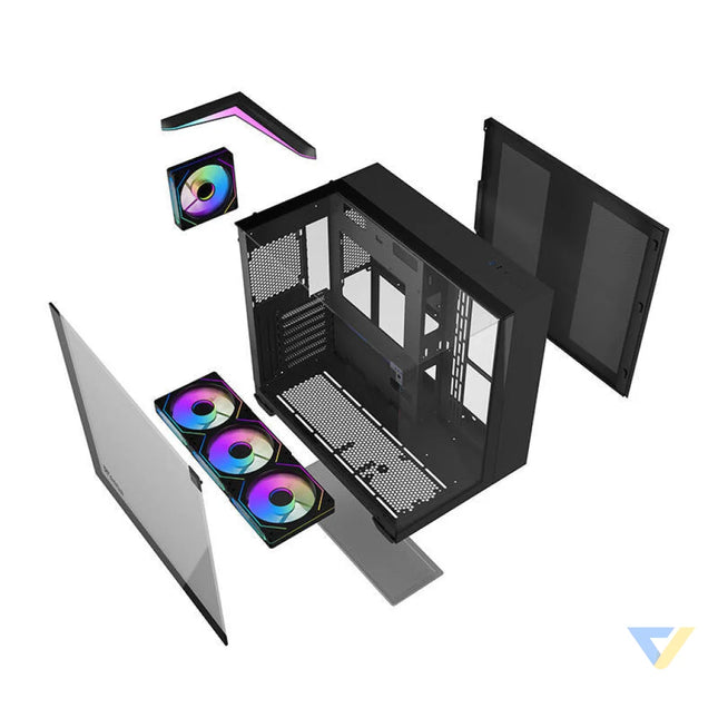 Darkflash TH285 computer case (black) + 4 fans With fan