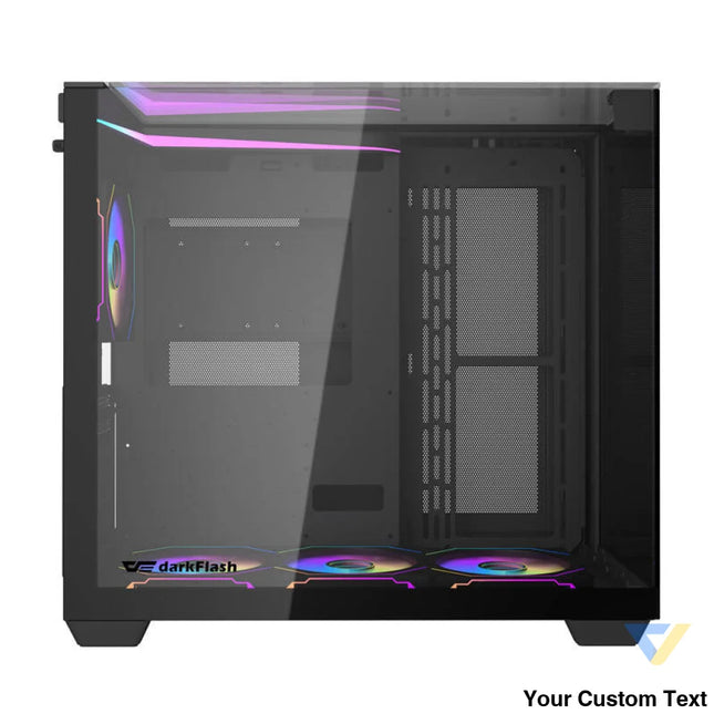 Darkflash TH285 computer case (black) + 4 fans With fan