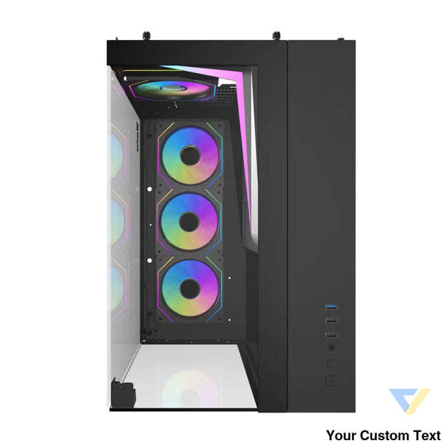 Darkflash TH285 computer case (black) + 4 fans With fan