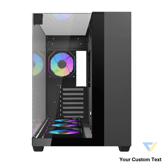 Darkflash TH285 computer case (black) + 4 fans With fan