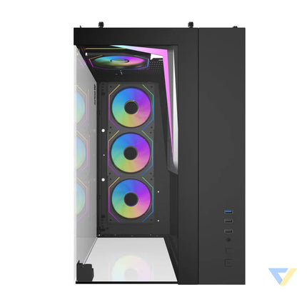 Darkflash TH285 computer case (black) + 4 fans With fan