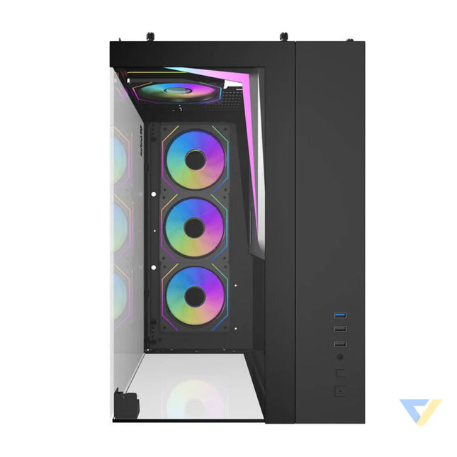 Darkflash TH285 computer case (black) + 4 fans With fan