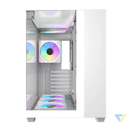 Darkflash TH285 computer case (white) + 4 fans With fan