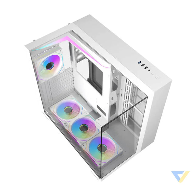 Darkflash TH285 computer case (white) + 4 fans With fan