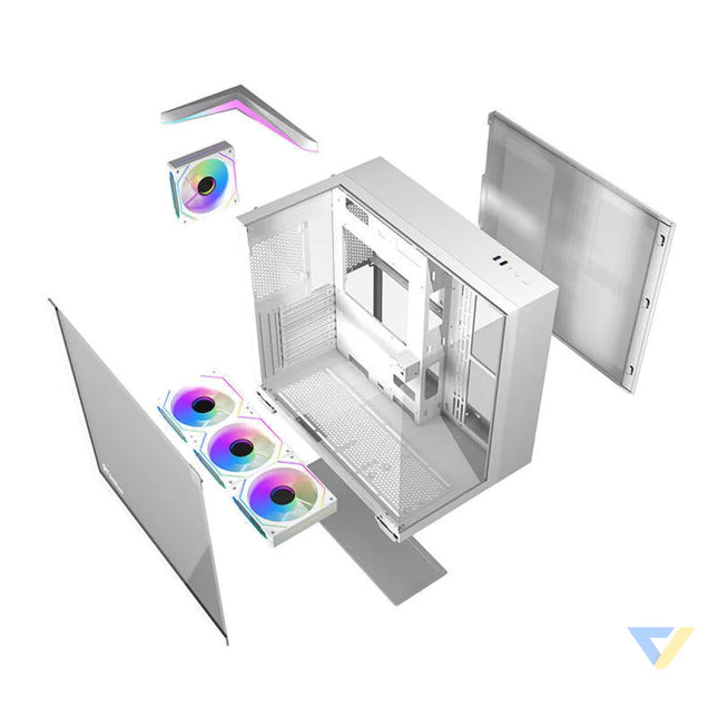 Darkflash TH285 computer case (white) + 4 fans With fan