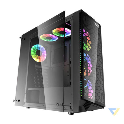 Darkflash Water Square 5 computer case (black) Without fan