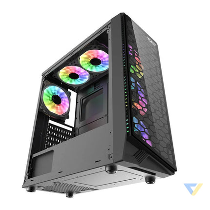Darkflash Water Square 5 computer case (black) Without fan