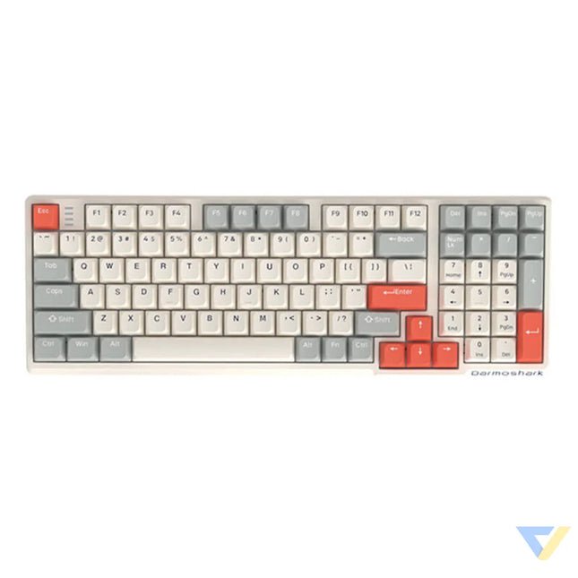 Darmoshark K7 PRO EF switch wireless gaming keyboard (white) Wired