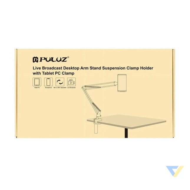 Desk stand Puluz with phone/tablet holder (black) Tripods