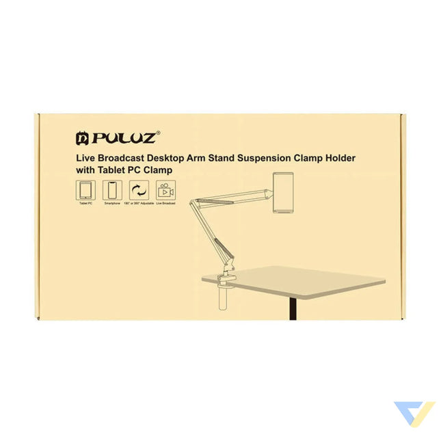 Desk stand Puluz with phone/tablet holder (black) Tripods