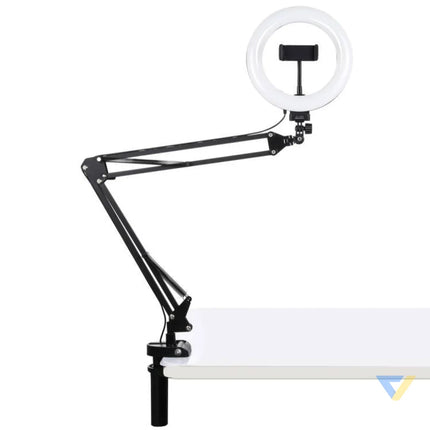 Desktop arm stand Puluz with 20cm LED Vlogging Ring PKT3089B Ring lights