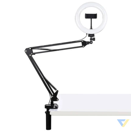 Desktop arm stand Puluz with 20cm LED Vlogging Ring PKT3089B Ring lights