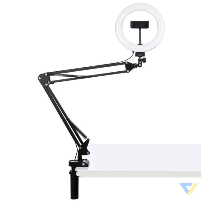Desktop arm stand Puluz with 20cm LED Vlogging Ring PKT3089B Ring lights