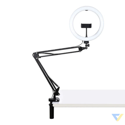 Desktop arm stand Puluz with 26cm LED Vlogging Ring PKT3090B Ring lights