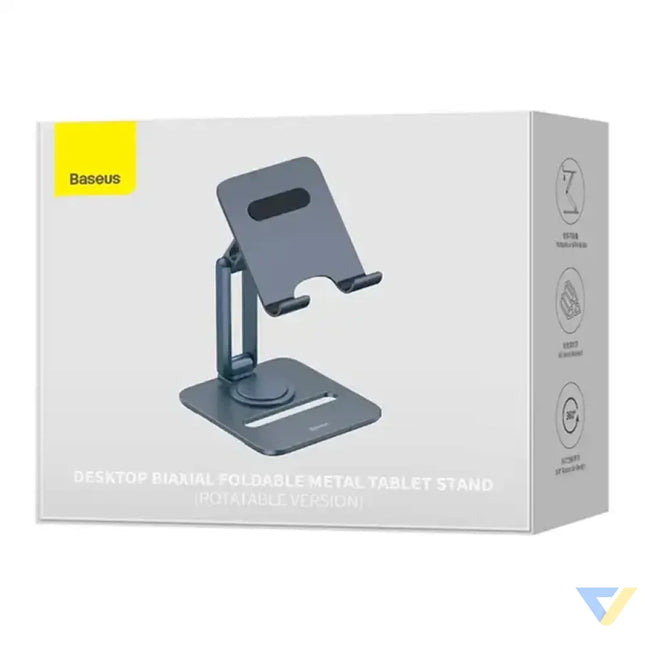 Desktop Biaxial Foldable Metal Stand Baseus (for Tablets) Space Grey Bases and stands