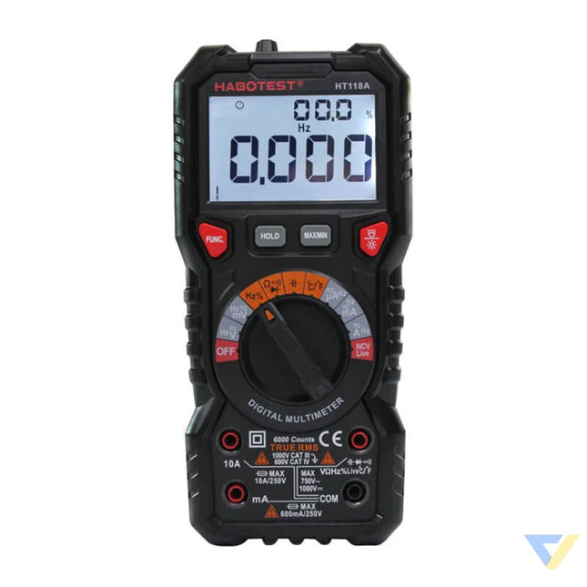 Digital Multimeter with Flashlight Habotest HT118A True RMS NCV Measuring tools