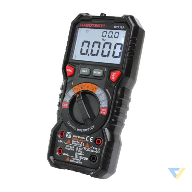 Digital Multimeter with Flashlight Habotest HT118A True RMS NCV Measuring tools