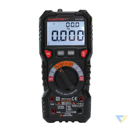 Digital Multimeter with Flashlight Habotest HT118A True RMS NCV Measuring tools