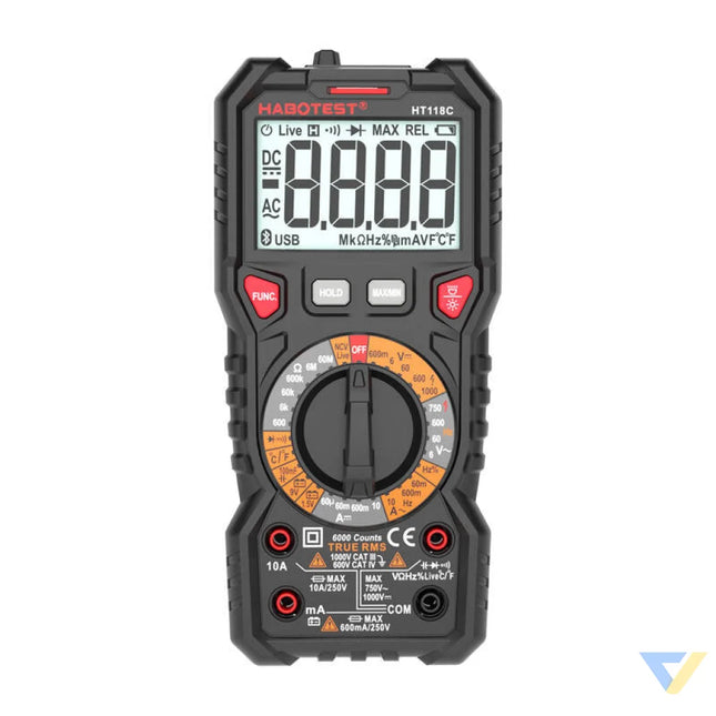 Digital Multimeter with Flashlight Habotest HT118C True RMS NCV battery testing Measuring tools