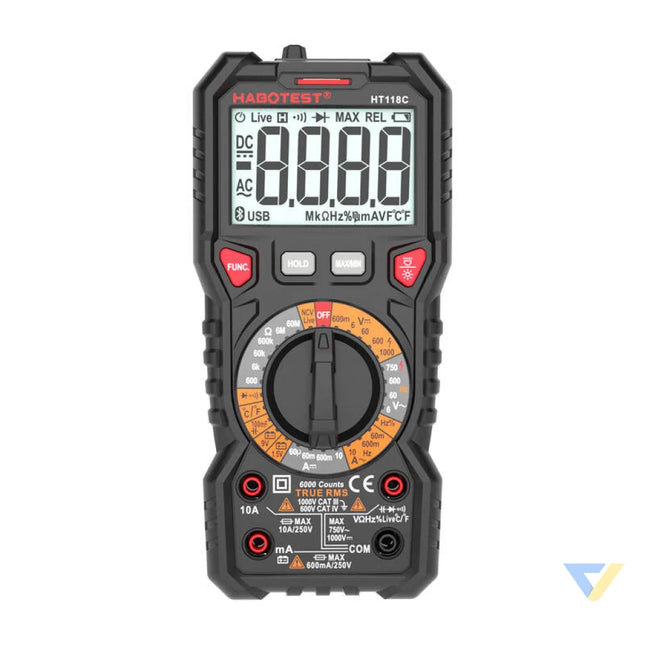 Digital Multimeter with Flashlight Habotest HT118C True RMS NCV battery testing Measuring tools